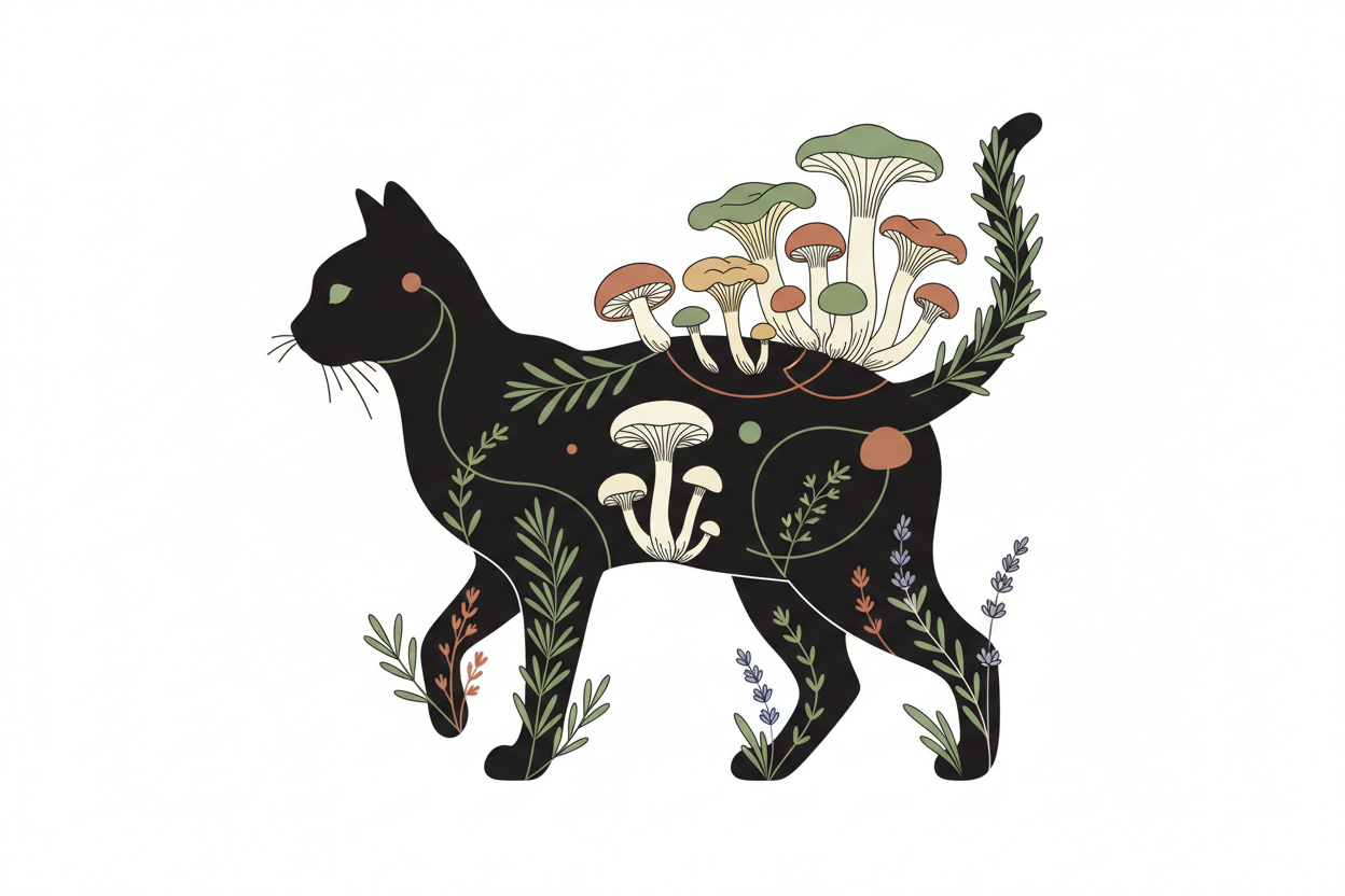 Immune Support for Cats: What the Science Says About Turkey Tail, L-Lysine, Taurine & Curcumin